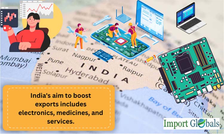 India's Aim to Boost Exports Includes Electronics, Medicines, and Services